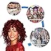 Short Curly Synthetic Hair Wigs Andromeda Afro Kinky Curly Heat Resistant Fiber Hair Wig for African American Black Women