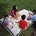 JJ Cole Outdoor Blanket, Gray/Red, 7' x 5'