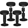 BEDEXUT Adjustable Threaded Headboard Stoppers/Bumper Against Wall, 4 Pack Behind Bed Frame Protector Antishake Tool, Bed Sha
