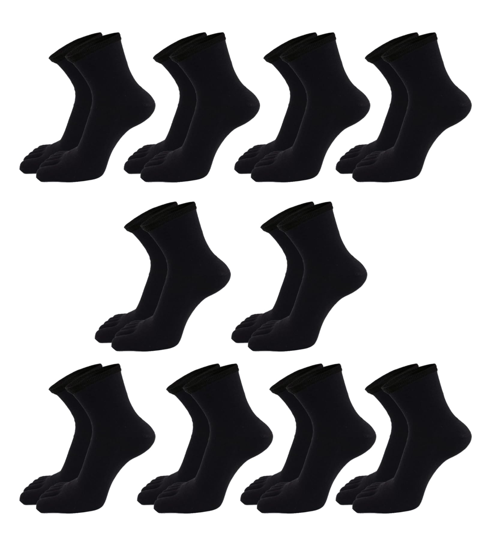 Photo 1 of 10 Pairs Toe Socks Cotton Breathable Athletic Running Ankle Five Finger Sock for Men Women Size 6-10