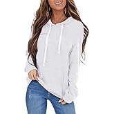 PGANDS Women's Long Sleeve Drawstring Hoodies Sweatshirt Casual Loose Lightweight Pullover Tops with Pocket