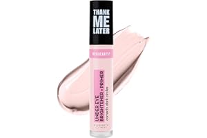 Elizabeth Mott Thank Me Later Under Eye Brightener & Primer – Hydrating Color Corrector for Dark Circles – Lightweight Concealer Base for Mature Skin, Fair Shade 5ml