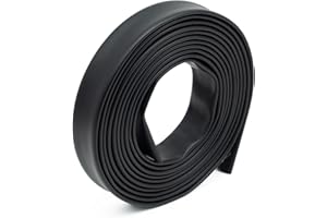 MEYOOZIISU 1/2" Heat Shrink Tubing - 3:1 Ratio Dual Wall Adhesive Lined, Marine Grade, Waterproof Insulation - Electrical Industrial Cable Wire Tube Wrap - Black, 10FT