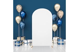 CTWWFS 7.2 FT Wedding Arch Cover Spandex Fitted Arch Cover for Round Top Chiara Arch Backdrop Stand Covers for Wedding Birthday Party Decoration