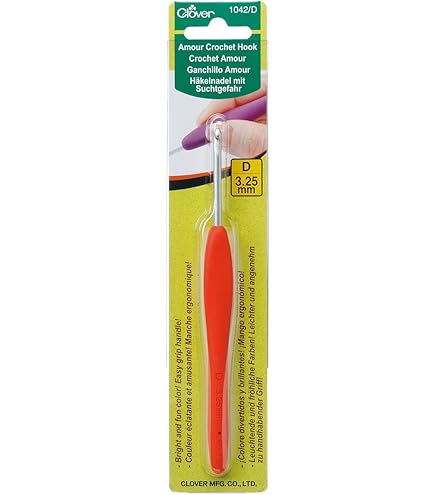Amazon.com: Clover 1044/F Pink Amour Crochet Hook, Size F, 3.75mm