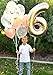Jumbo 40 Inch Mylar Foil Rose Gold Balloon Number 16, with 5 Confetti Balloons and 5 Rosegold Latex Balloons and Bonus String for Happy Birthday Party Supplies||