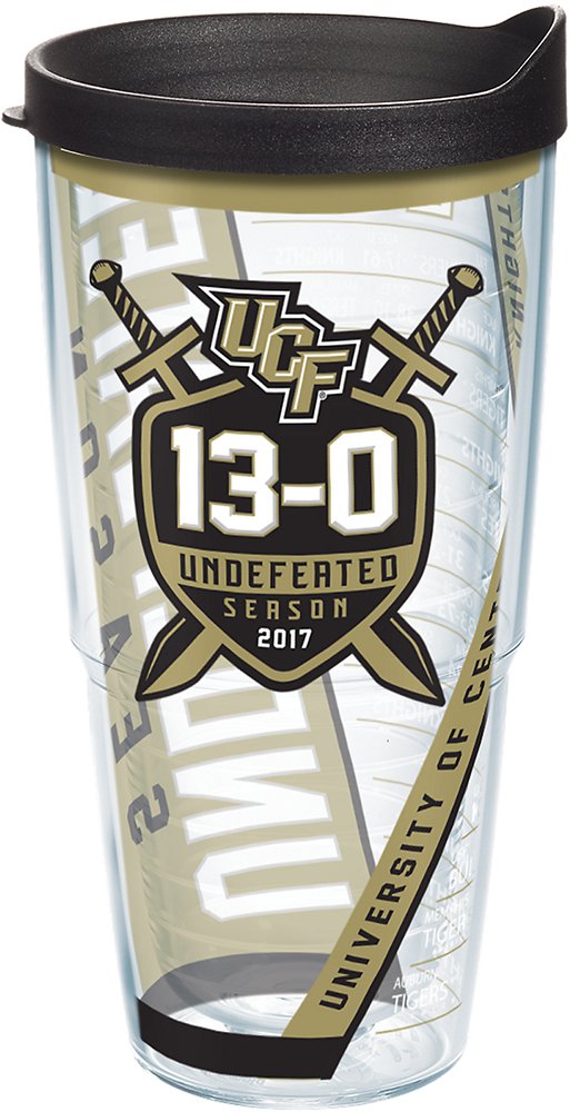Tervis Made in USA Double Walled University of Central Florida Knights Insulated Tumbler Cup Keeps Drinks Cold & Hot, 24oz, Undefeated 13-0