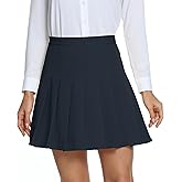 Urban CoCo Women's Pleated High Waist Solid School Uniform Skirt