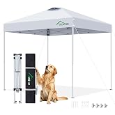 Acepic 8x8 Pop Up Canopy Tent, Vented Top Portable Shelter, White, 8*8