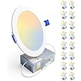 Ensenior 6-Pack 6-Inch LED Recessed Lights – Dimmable, 5CCT (2700K-5000K), 12W, IC Rated - View #2