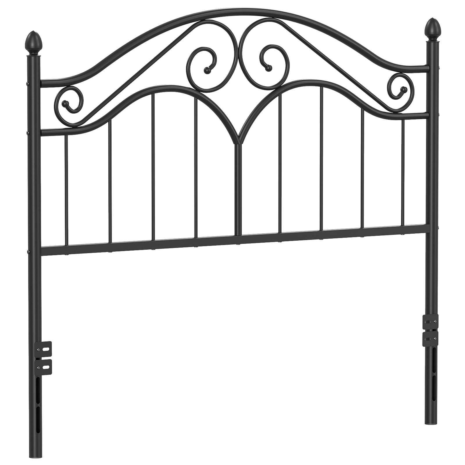 Photo 1 of Elephance Headboard for Full Size Bed Frame, Vintage Platform Bed Metal Headboard Only, Height Adjustable, Sturdy and Stable, Full Size, Easy Assembly, Black