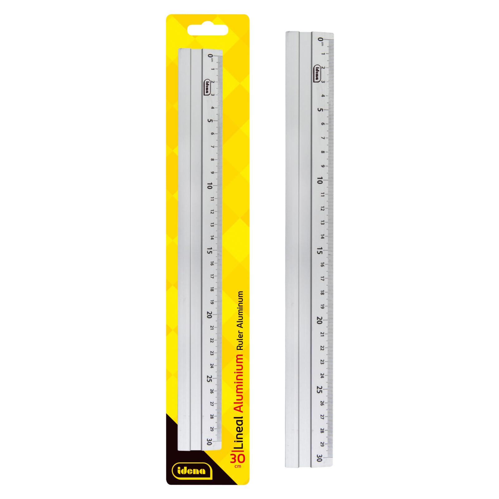 Idena 602122 Aluminium Ruler 30 CM Silver