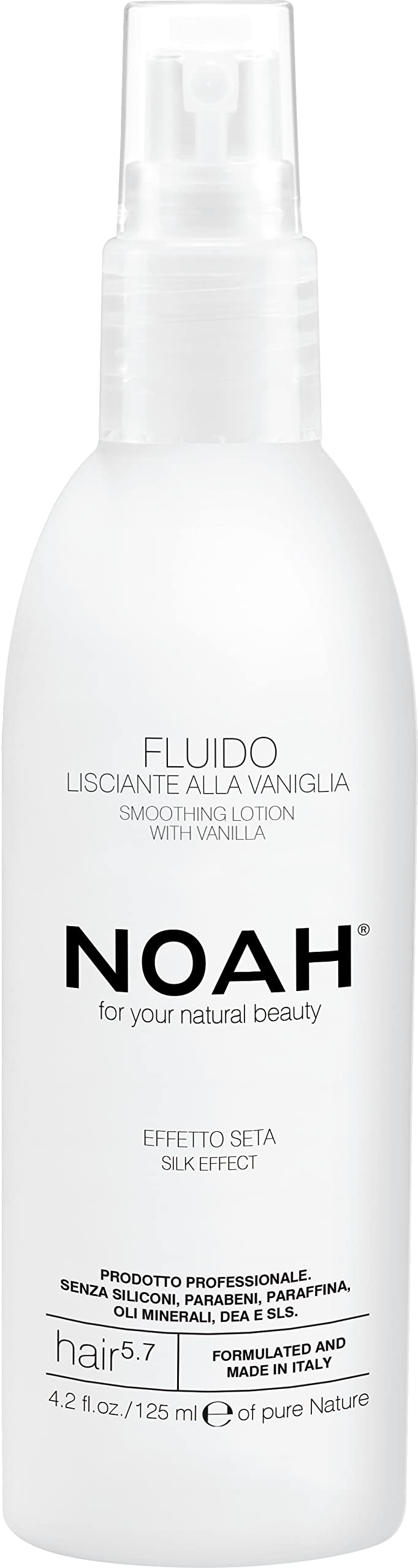 Noah Natural Hair 5.7 Smoothing Lotion for Sleek & Silky Hair with Vanilla Fragrances, Brightening, Vegan, Cruelty-Free, Plant-Based Formula, 125ml
