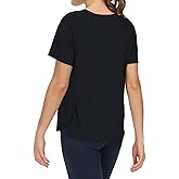 THE GYM PEOPLE Women's Short Sleeve Workout Shirts Breathable Yoga T-Shirts with Side Slits Athletic Tee Tops