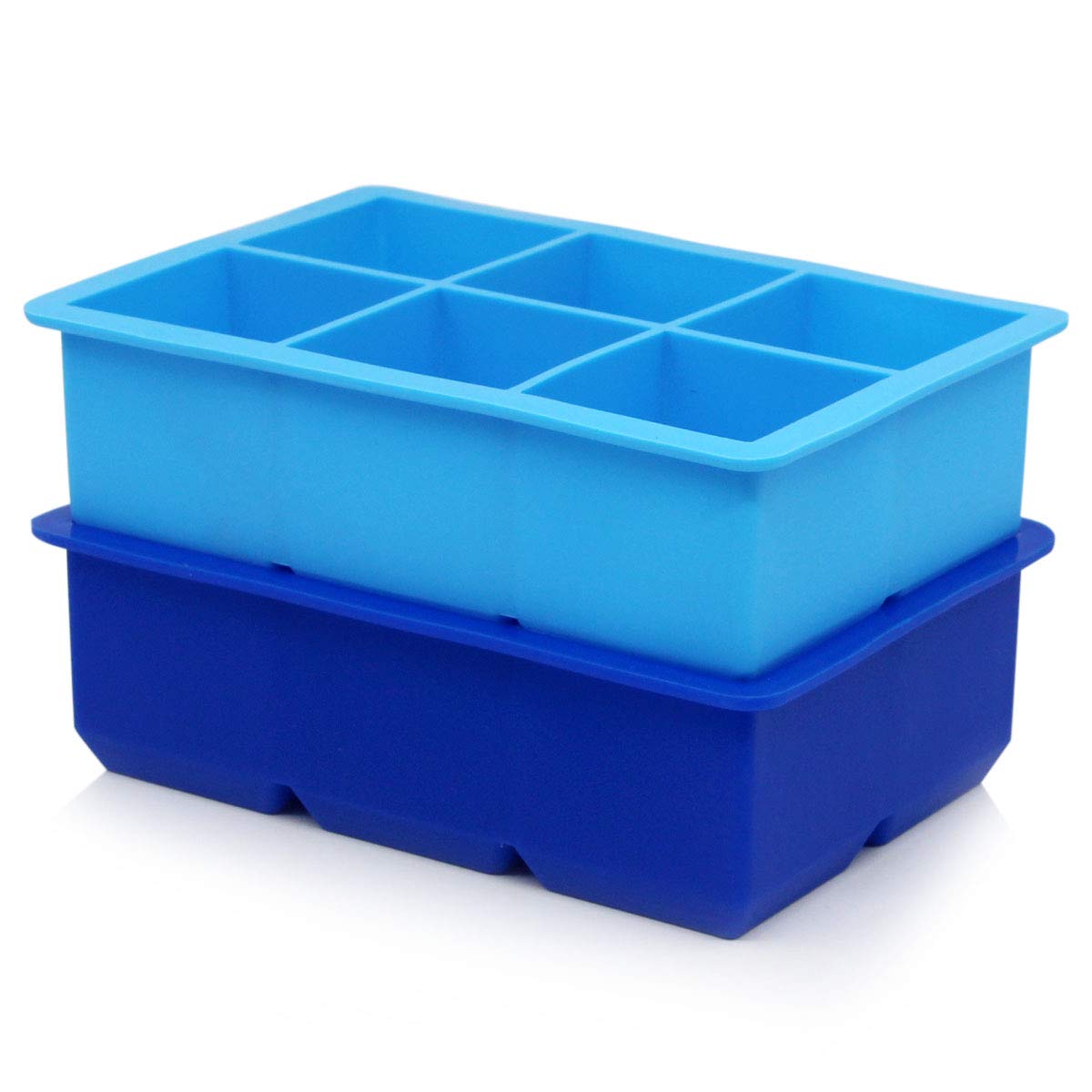 Ice Cube Molds, Knowless Silicone Flexible Rubber 12 Giant 2 Inch Tray