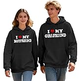XHKBKBL I Love My Girlfriend Hoodie, I Love My Boyfriend Hoodies, Couple Hooded Sweatshirt,Valentine's Day hoodie