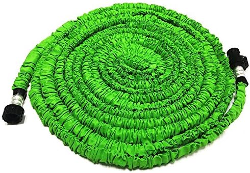 Expandable Garden Hose, 25ft Strongest Expanding Garden Hose on the Market with Triple Layer Latex Core & Latest Improved Extra Strength Fabric Protection for All Your Watering Needs(Green)