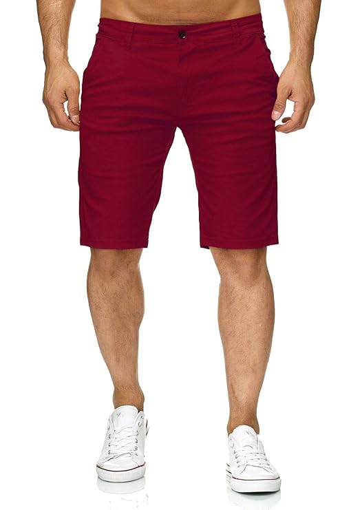 Max Men Herren Chino Shorts Capri Bermuda Kurze Sommer Hose Minimalist