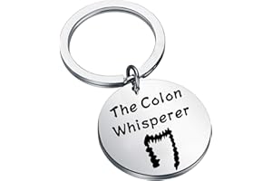FEELMEM Gastroenterologist Gift Proctologist Gift The Colon Whisperer Keychain Funny Proctology Gift