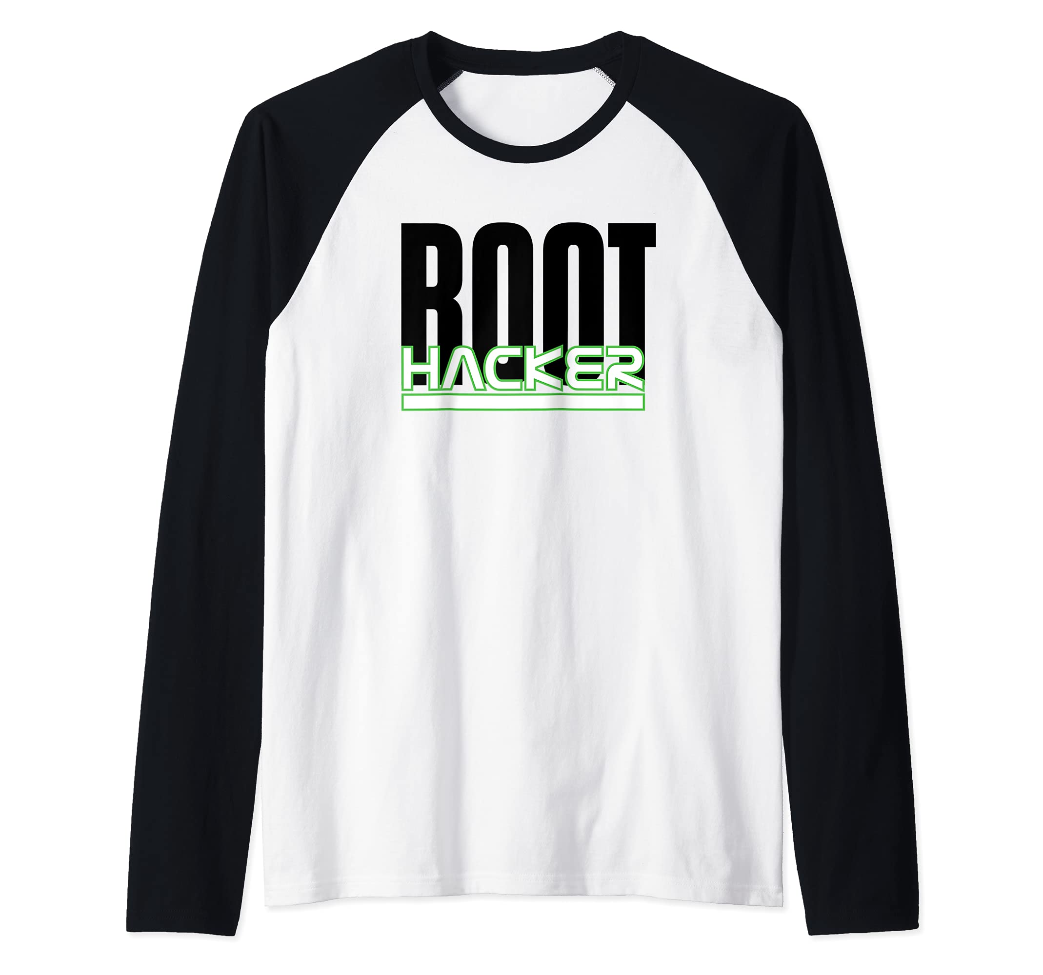 Root Hacker Hacking Raglan Baseball Tee