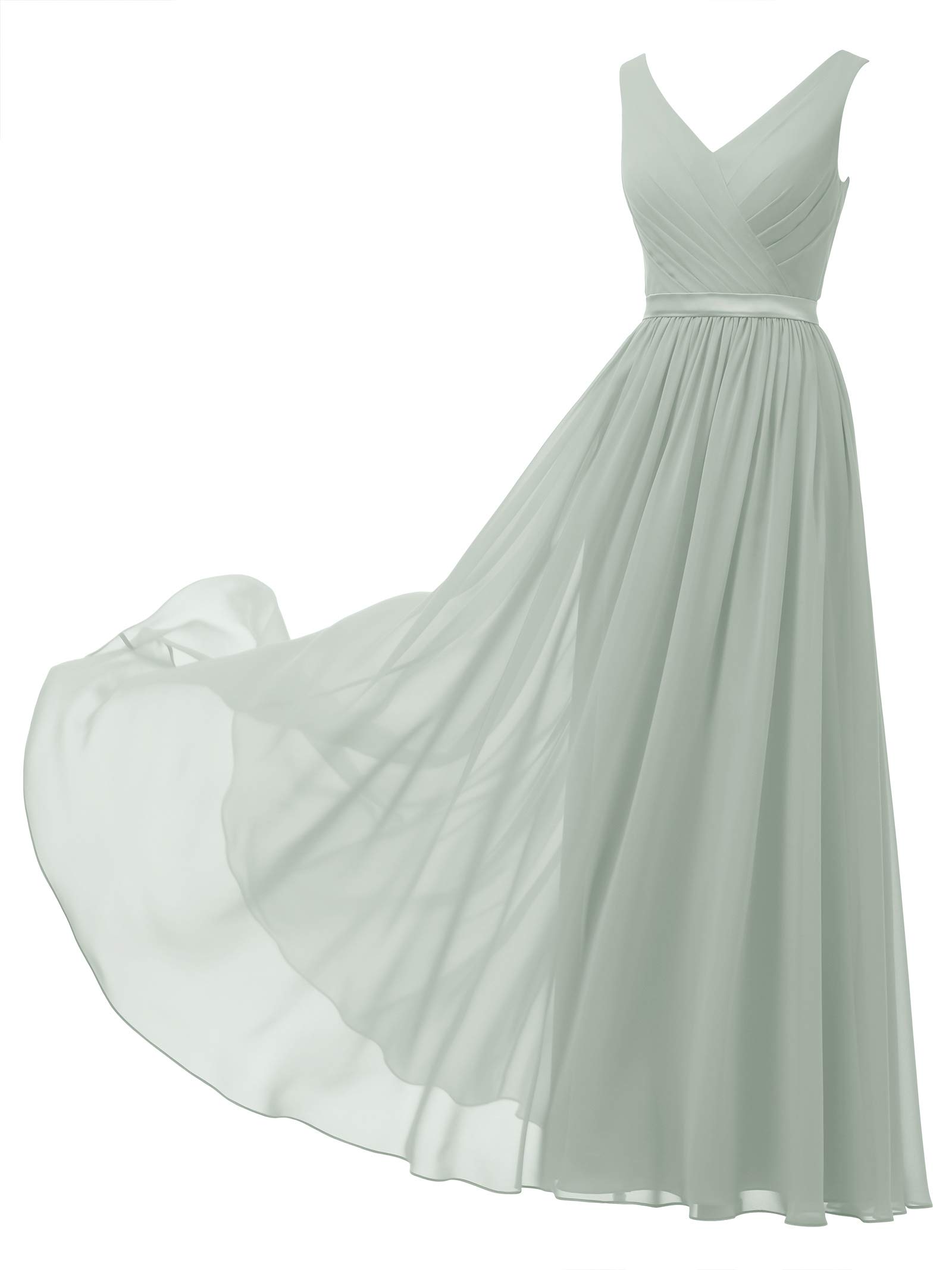 sage green formal gown