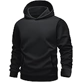 MAGCOMSEN Mens Hoodies Fashion Casual Athletic Hoody Pullover Fleece Lined Simple Soft Sweatshirts with Kangaroo Pocket