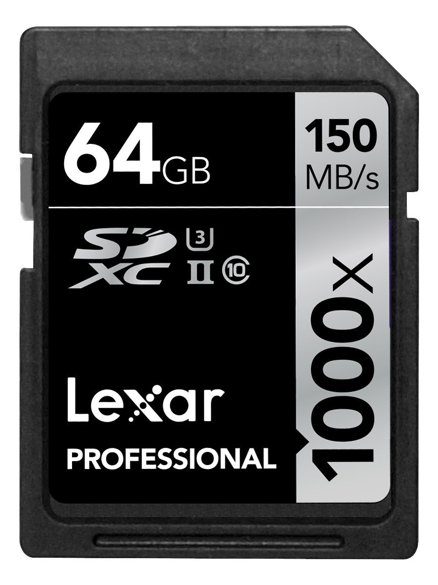 Lexar Professional 1000x 64GB SDXC UHS-II/U3 Card (LSD64GCRBNA1000)