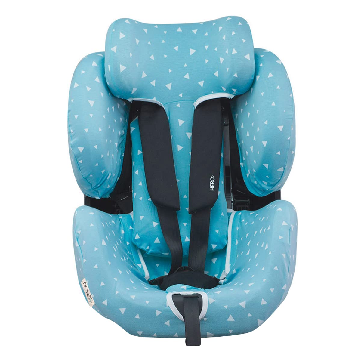JYOKO KIDS Baby car seat cover liner made cotton compatible with Recaro Zero, i-Size, Recaro Optiafix (Blue Sparkles)
