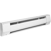 KING 3K2407-BW K Series Baseboard Heater, 3' / 750W / 240V, Bright White