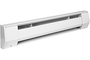 KING 6K2412BW K Series Baseboard Heater, 6' / 1500-1125W / 277-240V, Bright White