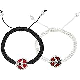 Needzo Confirmation Gifts for Teenage Girl or Boy, Holy Spirit Dove Macrame Bracelet, Black and White (Pack of 2) One Size