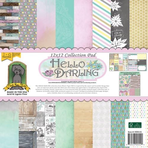 Hello Darling 12x12 Collection Scrapbook Paper Pad
