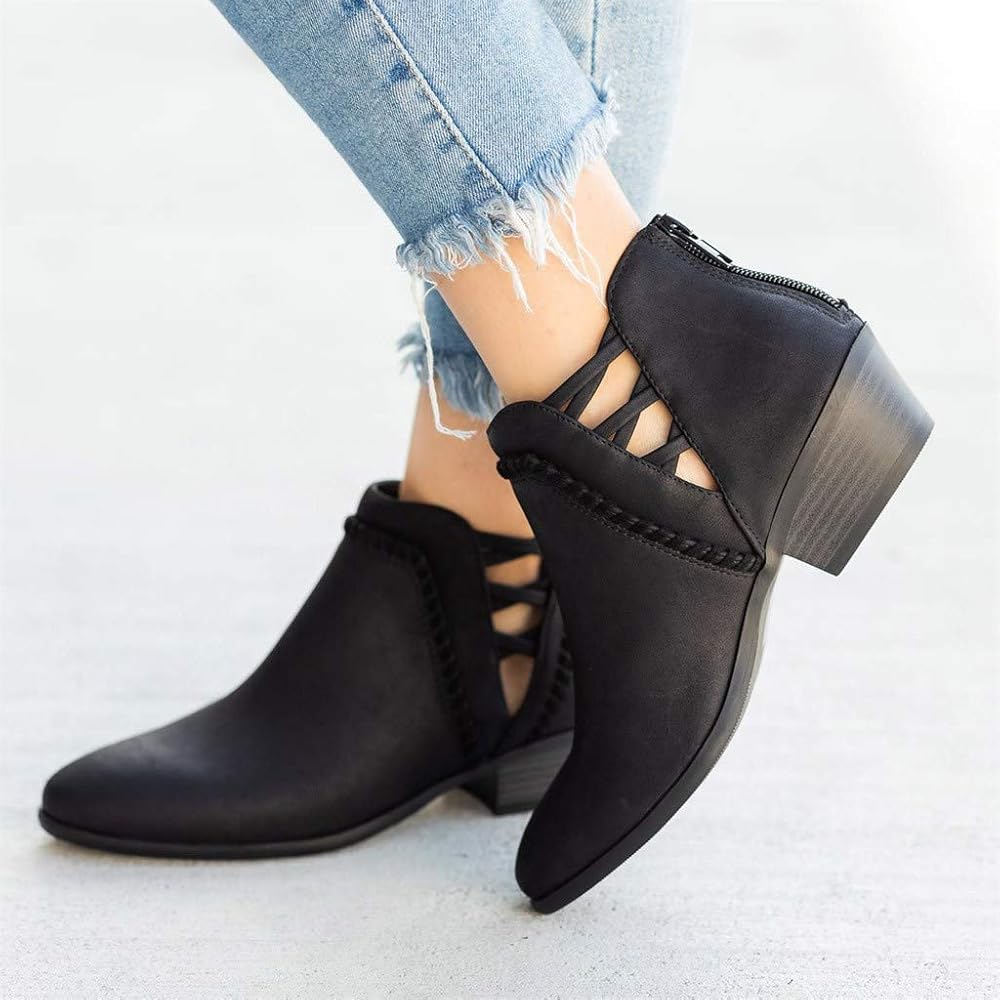 flat low ankle boots