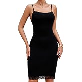 Banamic Slip Dress for Women Spaghetti Straps Lace Trim Full Slip for Under Dresses Nightgown