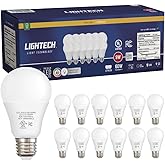A19 LED Light Bulbs, 12 Pack, 60 Watt Equivalent, 9W Soft White Warm White 3000K LED Light Bulb, 810 LM, Bedroom, Living Room