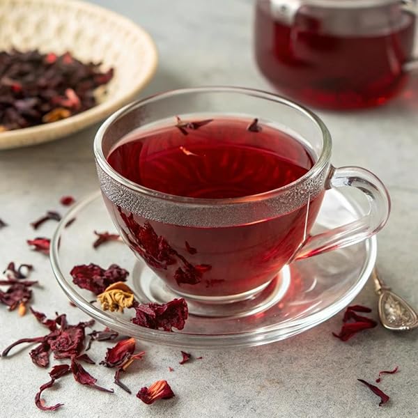 TRADITIONAL MEDICINALS TEA, ORGANIC HAWTHORN & HIBISCUS – PROMOTES HEART HEALTH – KOSHER, NON-GMO, CAFFEINE-FREE – 16 TEA BAGS