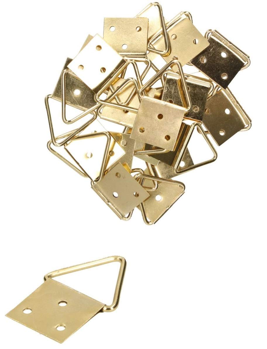 KOTARBAU Picture Folding Eyelet 3 Sizes Brass-Plated Picture Hooks Picture Hanger Picture Hanger Folding Eyelet for Picture Frames