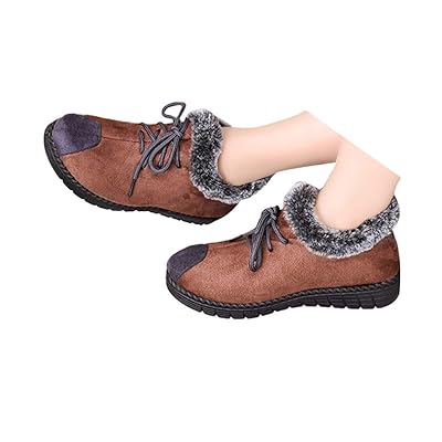 Nihewoo Womens Lace up Ankle Bootie Snow Boots Fur Kuwait | Ubuy