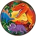 Amscan Prehistoric Party Dinosaur Metallic Dinner Plates, Multicolor, 9
