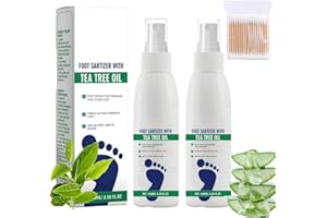 2Pcs Foot Sanitizer Spray With Tea Tree Oil,Contains Natural Tea Tree Oil And Aloe Vera,Clear Foot Sanitizer Spray,Quick Anti