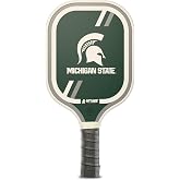 Officially Licensed College Pickleball Racquet - Front &amp; Back Graphics Micro-Textured Fiberglass Face, 16mm Honeycomb Core, Cold-Press, 8.8 oz, Reinforced Edge