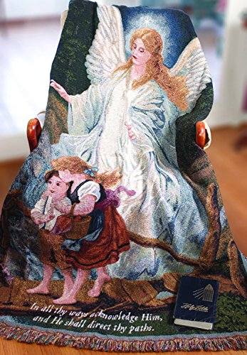 Manual Inspirational Collection 50 x 60-Inch Tapestry Throw with Verse, Direct Thy Paths
