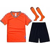 M2C Soccer Jerseys for Boys Girls Sports Shirt and Shorts Set with Socks