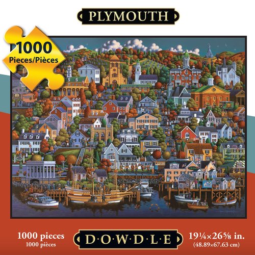 Dowdle Folk Art Plymouth Jigsaw Puzzle (1000 Piece)