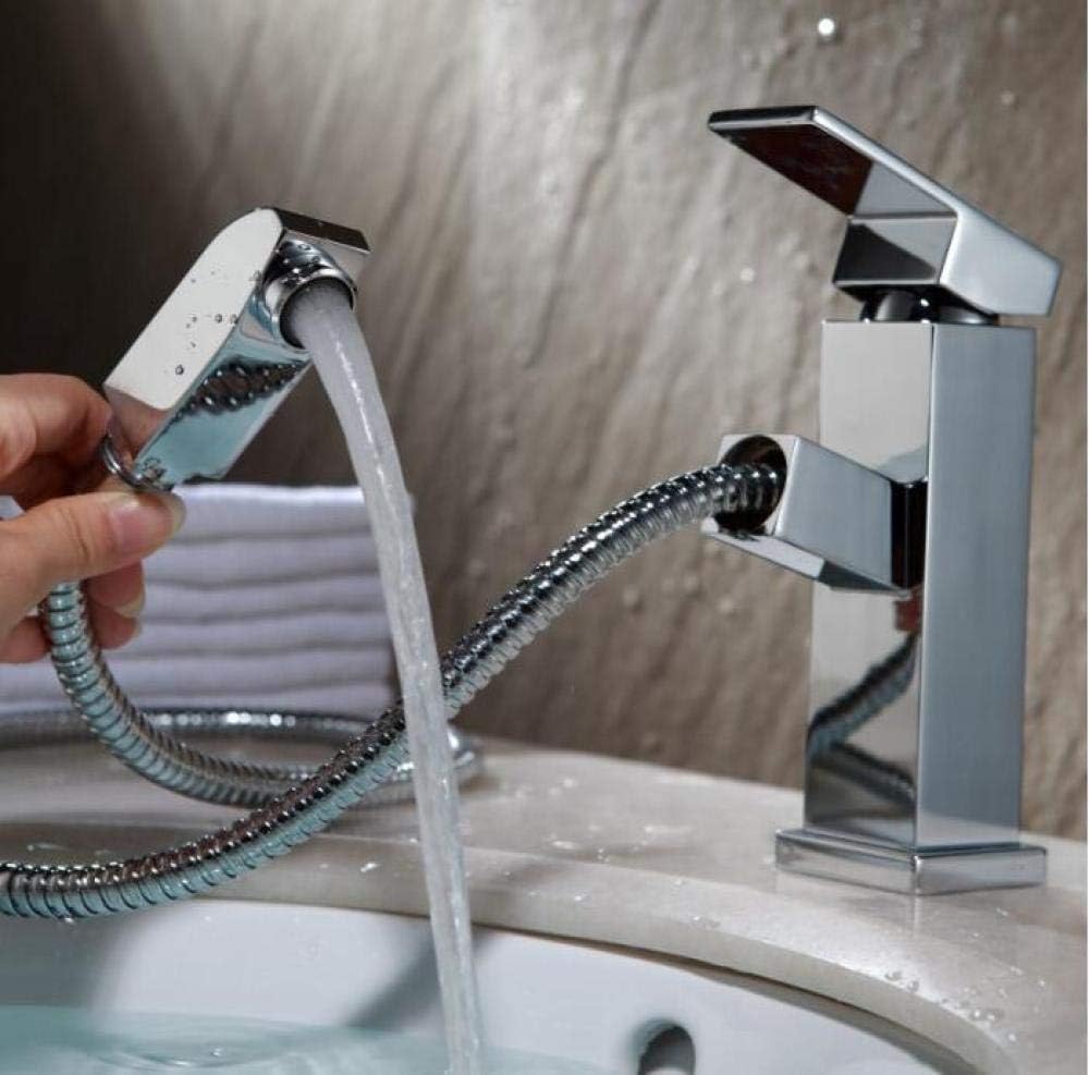 Grifo de cobre Grifo del lavabo del baño Boquilla giratoria Mezclador