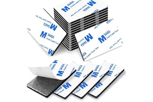 30Pcs Double Sided Adhesive Pads,Heavy Duty Mounting Tape,(1.97x1.18inch ,3mm)Thickness Pre-Cut Foam Tape,Super-Sticky Black 