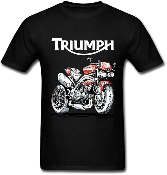 Amazon Co Jp トライアンフバイク夏用メンズ純綿tシャツ 三つの方向への弾力があり ゆったりとしたプリントシャツ ゆったり丸首トップス 職場や学校のパーティーに適します 服 ファッション小物