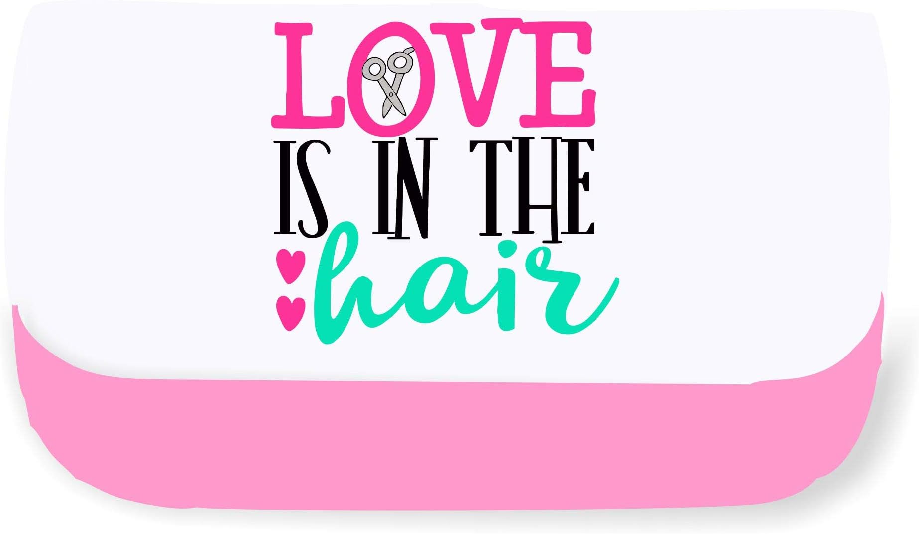 Love is in The Hair Hairdresser Clutch Style Pencil Case - Pink