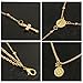 Gleamart Women Multi-Layer Sequins Choker Layered Beads Long Sweater Chain Necklace with Cross Pendant Gold