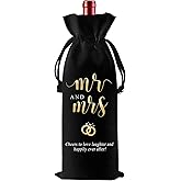 LANBAIHE Mr and Mrs Wine Bag, Wedding Shower Gifts Wine Bag, Bridal Shower Engagement Gifts, Mr and Mrs Wedding Gift Party Decorations